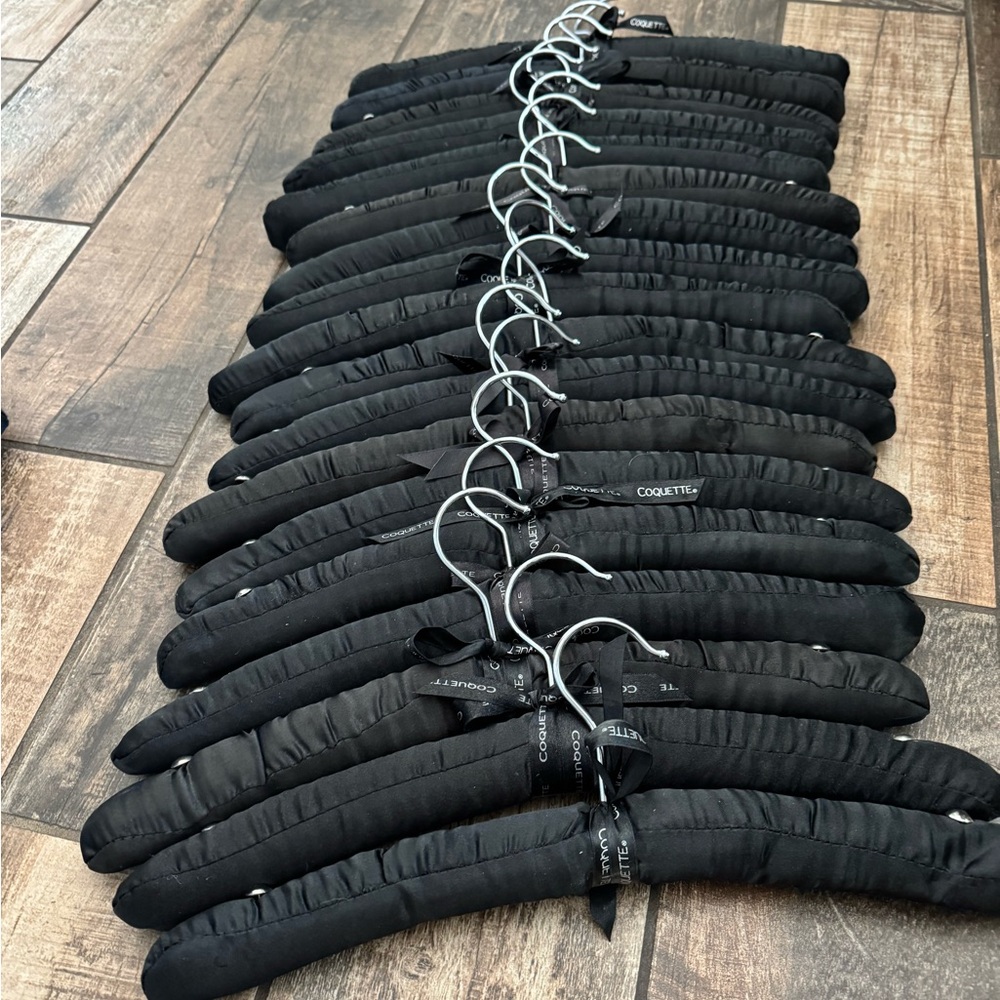 Black padded hangers